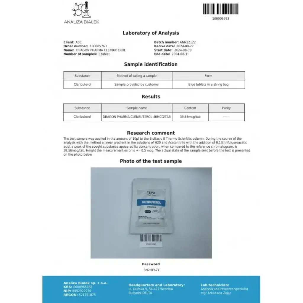 Clenbuterol 40 mcg
