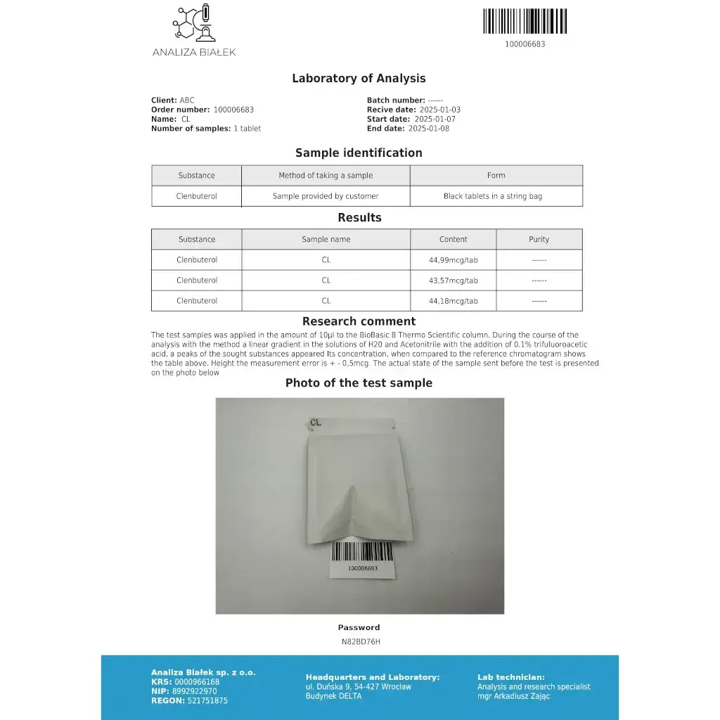 Clenbuterol 40 mcg